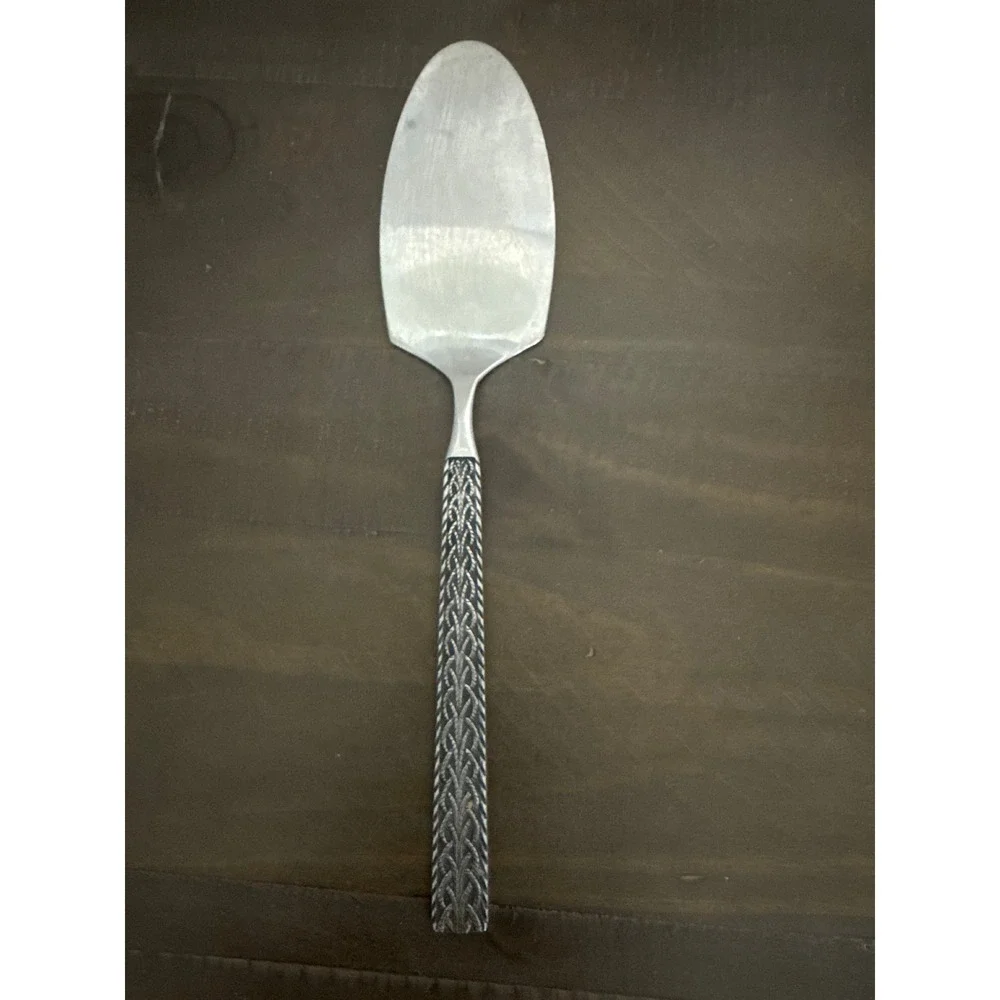 Vintage Stainless Steel Cake Pie Server Japan Braided Wheat Woven Handle MCM